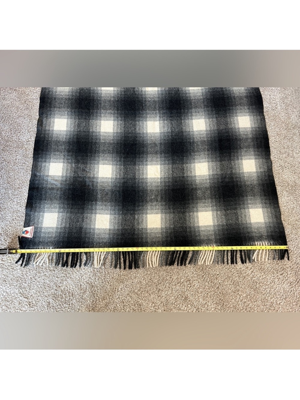 Thermotex Thermoplaid Fiap
Tome Plaid Vintage Wool Blanket with Tassels. 56x70 - Picture 9 of 9